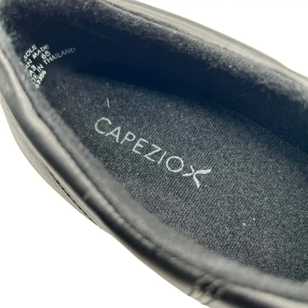 Capezio CG17 Black Leather Lace Up Tap Dance Shoes Women's Size 10 Wide